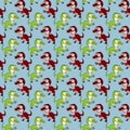 Cartoon Dinosaurus seamless pattern