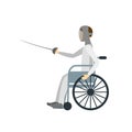 Cartoon Disability Athlete Person. Vector