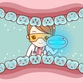 Cartoon doctor dentist