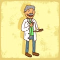 Cartoon doctor illustration, vector icon