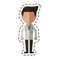 Cartoon doctor staff medical hospital