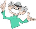 Cartoon doctor wearing a mask to be safe from Corona virus vector illustration