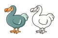 Cartoon dodo bird drawing