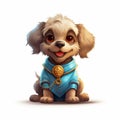 Cartoon Dog Character Art In A Realistic Fantasy Style Royalty Free Stock Photo