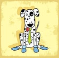Cartoon dog illustration , vector icon