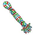 Cartoon doggy toy braided cotton rope tug Royalty Free Stock Photo