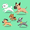 Cartoon dogs running Royalty Free Stock Photo