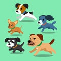 Cartoon dogs running Royalty Free Stock Photo