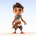 Exotic 3d Cartoon Character Design: Aiden In Maya Rendered Style