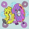 Cartoon donuts cute color