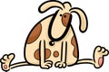Cartoon doodle of cute spotted dog Royalty Free Stock Photo