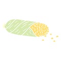 cartoon doodle of fresh corn on the cob Royalty Free Stock Photo