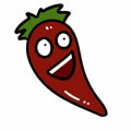 cartoon doodle of a happy chili