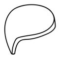 Cartoon doodle linear speech bubble isolated