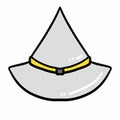 cartoon doodle pirate hat on white background