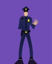 Cartoon doodle security policeman