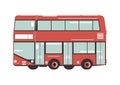 Cartoon double decker bus. Royalty Free Stock Photo