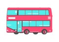 Cartoon double decker bus. Royalty Free Stock Photo