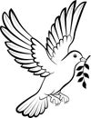 Cartoon Dove birds logo for peace concept and wedding design