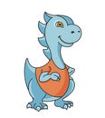 Cartoon dragon or dinosaur character Royalty Free Stock Photo