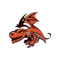 Cartoon dragon mascot