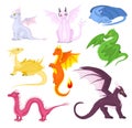 Cartoon dragon set Royalty Free Stock Photo