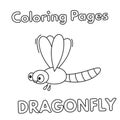 Cartoon Dragonfly Coloring Book