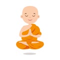 Cartoon Drawing Of Buddhist Monk