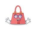 A cartoon drawing of geek women handbag wearing weird glasses Royalty Free Stock Photo