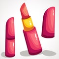 A cartoon drawing of lipstick