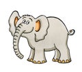 Cartoon drawing of a little elephant