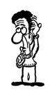 Cartoon drawing of a man scratching his head