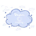 Cartoon dream cloud