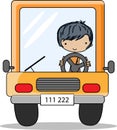 Cartoon driver,vector