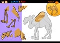 Cartoon dromedary camel puzzle game Royalty Free Stock Photo