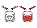 Cartoon drum icon