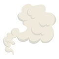 Cartoon dust cloud. Comic cloud shape, spray air smoke, fog road, explosion bomb, car gas, puff magic effect, steam wind Royalty Free Stock Photo