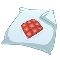 Cartoon duvet cover with red blanket Royalty Free Stock Photo