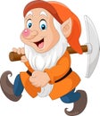 Cartoon dwarf miner Royalty Free Stock Photo