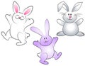 Cartoon Easter Bunnies Royalty Free Stock Photo