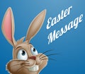 Cartoon Easter Bunny Message Royalty Free Stock Photo