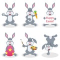 Cartoon Easter Bunny Rabbit Set