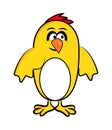 Cartoon easter chicken vector symbol icon design. Royalty Free Stock Photo