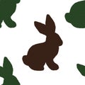 Cartoon Easter rabbit seamless bunnies pattern for wrapping paper and fabrics and linens and kids clothes