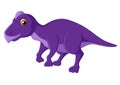 Cartoon edmontosaurus on white background