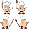 Cartoon Egg Chef Characters Royalty Free Stock Photo