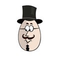 Cartoon Egg Face Character Royalty Free Stock Photo