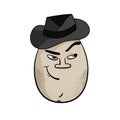Cartoon Egg Face Character Royalty Free Stock Photo