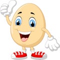 Cartoon egg giving thumb up Royalty Free Stock Photo