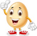 Cartoon egg giving thumb up Royalty Free Stock Photo